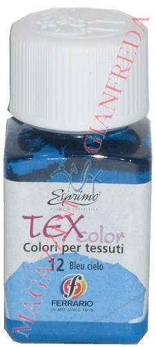 COLORE PER TESSUTO TEX COLOR, VASETTO ML 50 BLUE CIELO